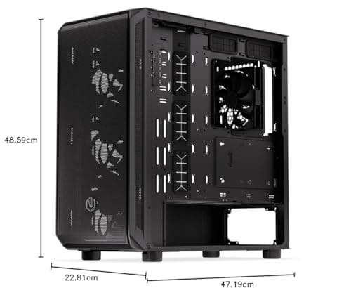 ENDORFY Arx 700 Air ATX Mid Tower Black with Tempered Glass Side Panel and USB 3.2 Gen 2 Type-C, USB 3.2 Gen 1 Type-A image