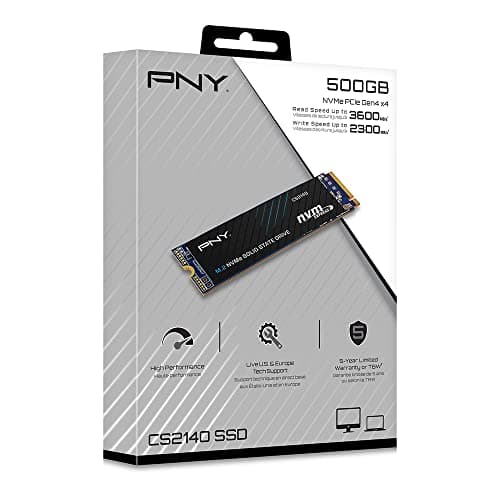PNY CS2140 500GB M.2-2280 SSD PCIe 4.0 x4 NVMe image
