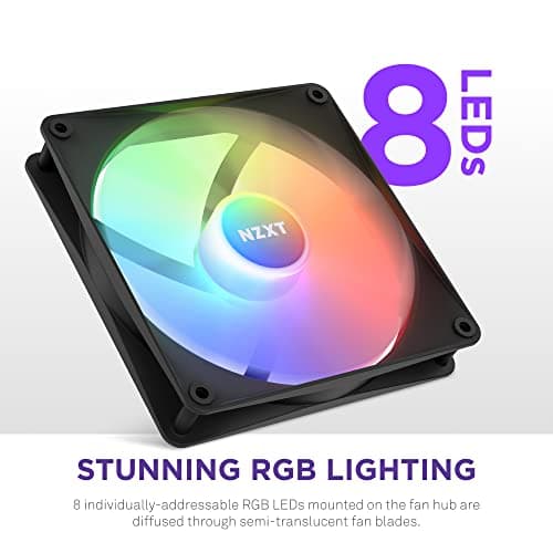 NZXT F RGB Core 140mm Black RGB PWM Core 89.48 CFM 1-Pack image