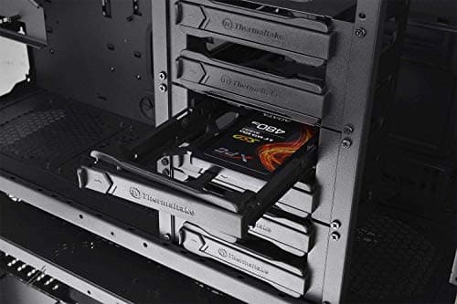 Thermaltake View 91 RGB PLUS Tempered Glass XL-ATX Vertical GPU Modular Black Gaming Super Tower Computer Case CA-1I9-00F1WN-00 image