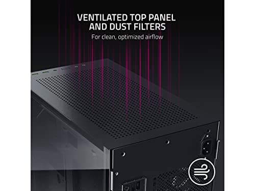 Razer Tomahawk Mini-ITX Tower Black / Green with Tinted Tempered Glass Side Panel and USB 3.2 Gen 2 Type-C, USB 3.2 Gen 1 Type-A image