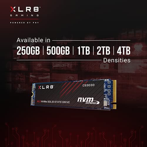 PNY XLR8 CS3030 4TB M.2-2280 SSD PCIe 3.0 X4 NVMe image