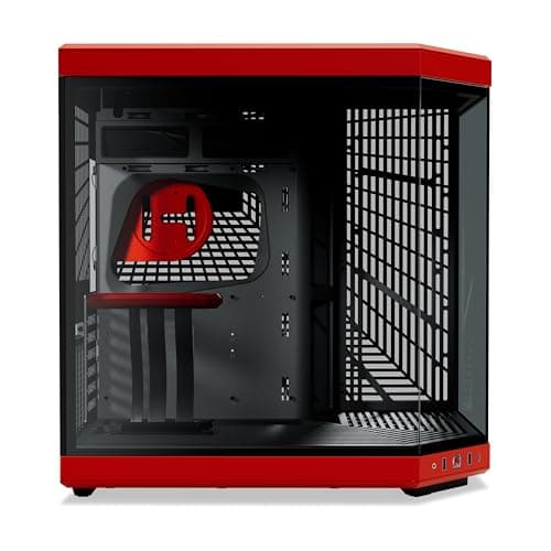 HYTE Y70 ATX Mid Tower Black Cherry / Red Tempered Glass image