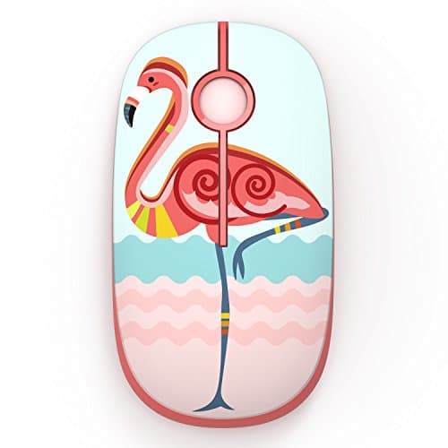 Jelly Comb 2.4G Slim Wireless Mouse with Nano Receiver, Less Noise, Portable Mobile Optical Mice for Notebook, PC, Laptop, Computer, MacBook (Flamingo) image