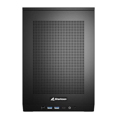 SHARKOON Rebel C20 Mini-ITX Desktop Black Mesh Side Panel, RGB image