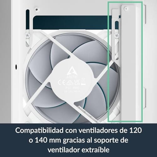 ARCTIC Xtender ATX Mid Tower White with Tempered Glass Side Panel and USB 3.2 Gen 2 Type-C, USB 3.2 Gen 1 Type-A Front Panel image