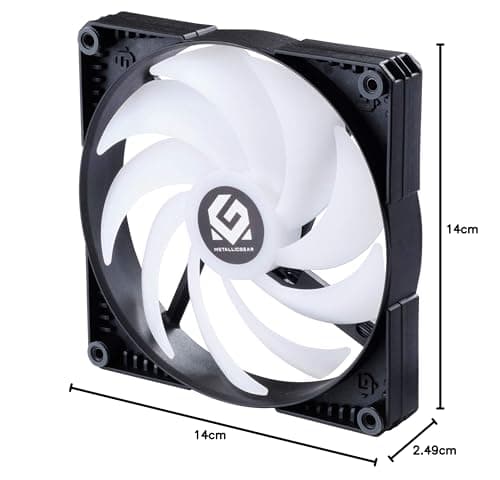 MagniumGear Skiron 140mm Black/White PWM RGB 85CFM 1-Pack image