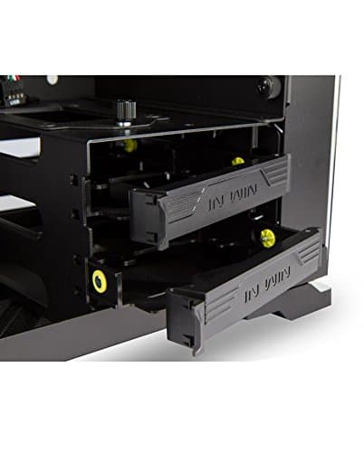 IN WIN 805 GOLD / Black Aluminum / Tempered Glass ATX Mid Tower Computer Case Compatible with ATX 12V/EPS (up to 220mm) Power Supply image