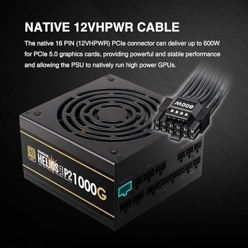 GAMDIAS HELIOS P2-1000G Black 1000W Non-Modular 80+ Gold image