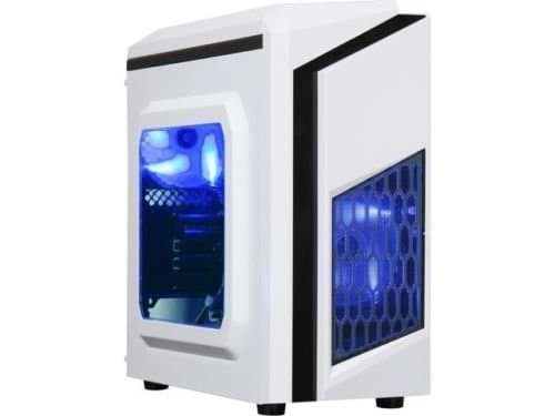 DIYPC F2 Micro ATX Mini Tower White Acrylic Side Panel image