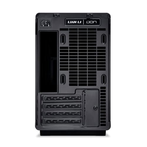 Lian Li A3-mATX Micro ATX Mini Tower Black / Brown Wood with Tempered Glass Side Panel image