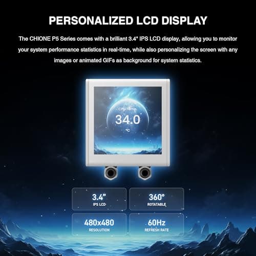 GAMDIAS CHIONE P5 Water 240mm 81.81 CFM White image