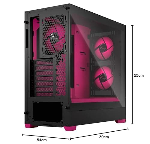 Fractal Design Pop Air ATX Mid Tower Pink / Black Tempered Glass Side Panel image