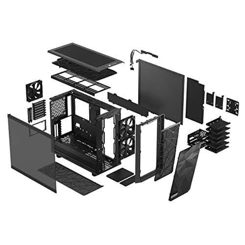Fractal Design Meshify 2 ATX Mid Tower Gray Tinted Tempered Glass Side Panel USB 3.2 Gen 2 Type-C USB 3.2 Gen 1 Type-A image