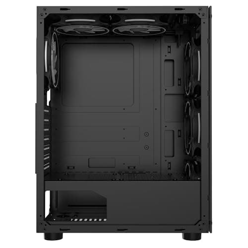CiT Mirage F6 ATX Mid Tower Black with Tempered Glass Side Panel and USB 3.2 Gen 1 Type-A / USB 2.0 Type-A image