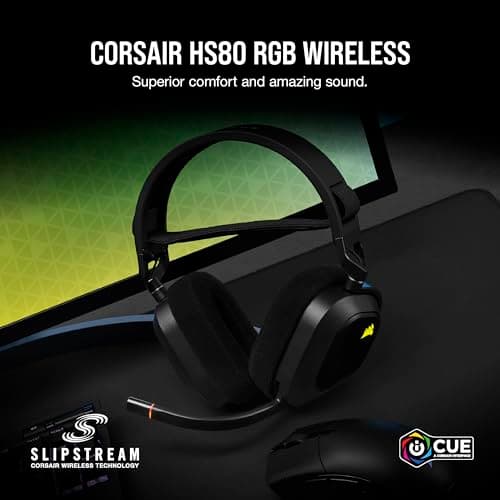Corsair HS80 Closed-Back Wireless Gaming Headset RGB image