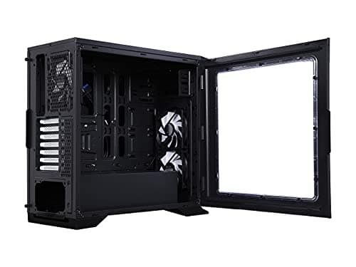 DIYPC Silence ATX Mid Tower Black with Acrylic Side Panel and USB 3.2 Gen 1 Type-A, USB 2.0 Type-A image