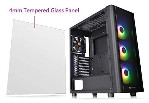 Thermaltake V250 TG ARGB ATX Mid Tower Black with Tempered Glass Side Panel and USB 3.2 Gen 1 Type-A, USB 2.0 Type-A image