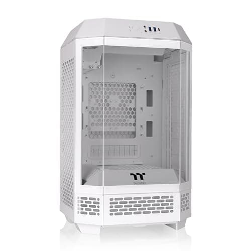 Thermaltake The Tower 250 Mini-ITX Tower White with Tempered Glass Side Panel and USB 3.2 Gen 2 Type-C, USB 3.2 Gen 1 Type-A image