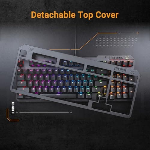 Asus TUF Gaming K3 Gen II RGB Wired ROG RX Red Optical Gaming Keyboard image