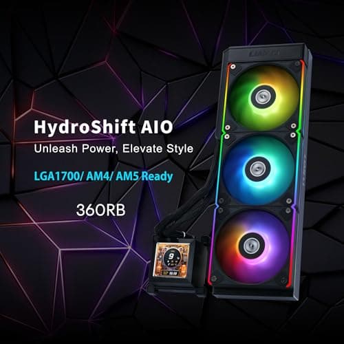 Lian Li HydroShift Water 360mm LCD RGB 79.9 CFM Black image