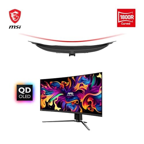 MSI MAG 341CQP 34" 3440x1440 175Hz QD-OLED Curved Monitor image