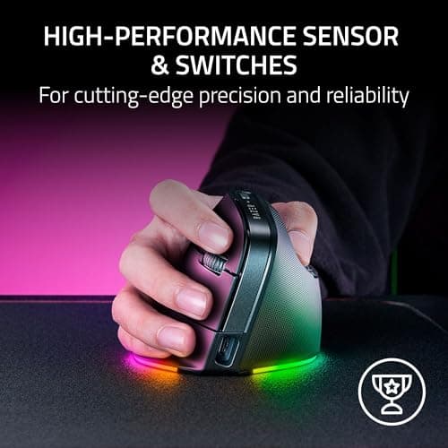 Razer Pro Click V2 Vertical Wireless/Bluetooth/Wired Optical Mouse image