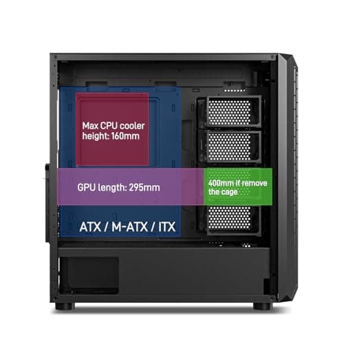 DARKROCK Classico Storage Master ATX Mid Tower Black Mesh Side Panel image