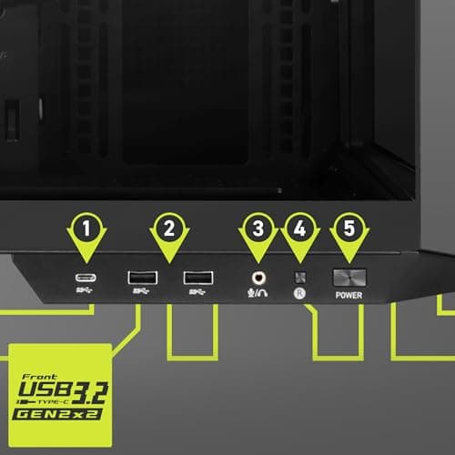 MSI MAG PANO 100L PZ ATX Mid Tower White Tempered Glass Side Panel image