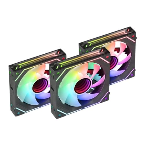 Mars Gaming MF-LINKFINITY 120mm Black Addressable RGB PWM 69 CFM 3-Pack image