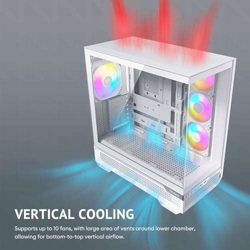 Antec C7 ATX Mid Tower White Tempered Glass Side Panel ARGB image