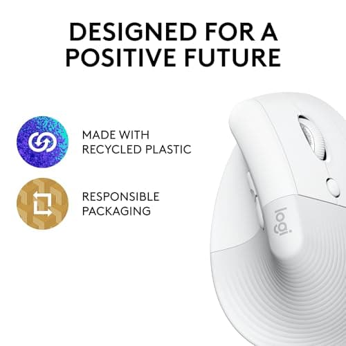 Logitech LIFT Optical Bluetooth Wireless White Mouse image