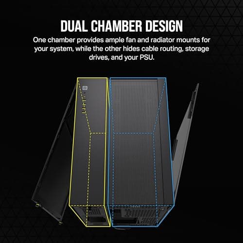 Corsair 6500D Airflow ATX Mid Tower Black Tempered Glass, USB 3.2 Gen 2 Type-C USB 3.2 Gen 1 Type-A image