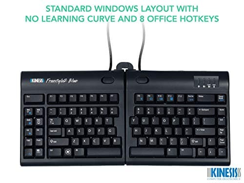 Kinesis Gaming Freestyle2 Blue Bluetooth/Wired Ergonomic Split Gaming Keyboard image