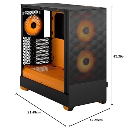 Fractal Design Pop Air ATX Mid Tower Orange / Black Tempered Glass Side Panel image
