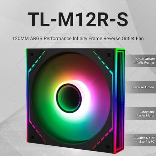 Thermalright TL-M12R-S 120mm Black PWM 47.6 CFM 1-Pack image