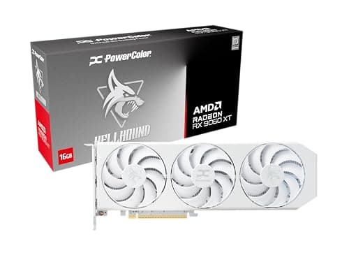 PowerColor Hellhound Spectral White AMD Radeon RX 9060 XT 16GB GDDR6 image