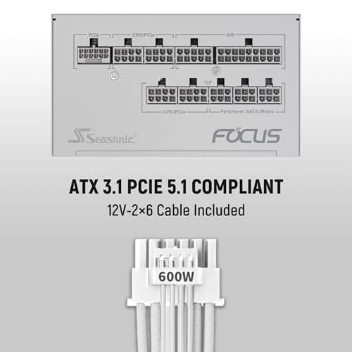 SeaSonic Focus GX V4 ATX 3 (2024) ATX 1000W Fully Modular 80+ Gold Certified image
