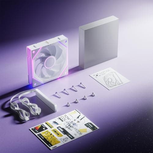 Asiahorse NYOTA Ultra 120mm Daisy Chain PWN Fans White Reverse Blade image