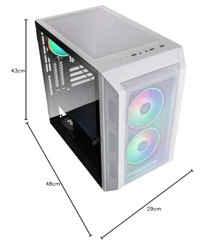 KOLINK Citadel Micro ATX Mini Tower Black Mesh RGB Tempered Glass Side Panel image