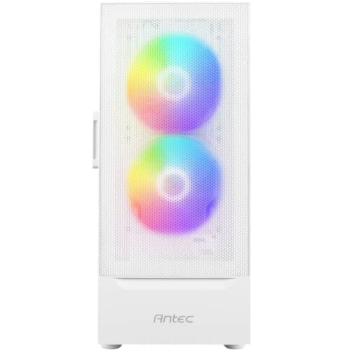 Antec NX410 ATX Mid Tower White with Tempered Glass Side Panel and USB 3.2 Gen 1 Type-A, USB 2.0 Type-A image