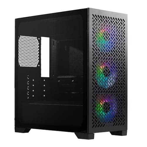 Cooler Master Elite 302 Micro ATX Mini Tower Black with Tempered Glass Side Panel and USB 3.2 Gen 1 Type-C / USB 3.2 Gen 1 Type-A image