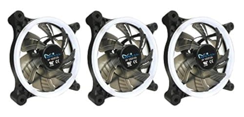 Apevia C 120mm Black / White White LED 57.67 CFM 3-Pack main image