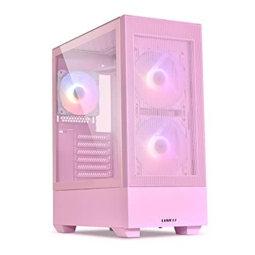 Lian Li LANCOOL 205 Mesh C ATX Mid Tower Pink Tempered Glass Side Panel, USB 3.2 Gen 2 Type-C, USB 3.2 Gen 1 Type-A main image