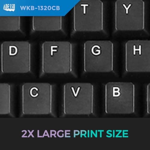 Adesso WKB-1320CB Wireless Standard Keyboard With Optical Mouse image