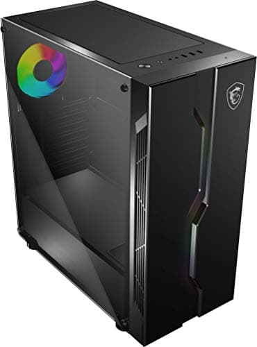 MSI MAG VAMPIRIC 010 ATX Mid Tower Black with Tempered Glass Side Panel and USB 3.2 Gen 1 Type-A, USB 2.0 Type-A image
