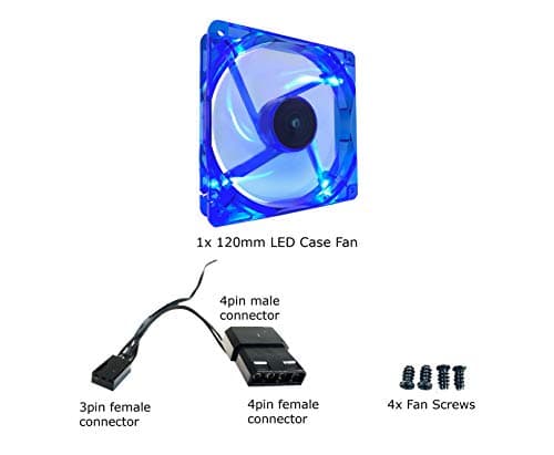 Apevia CF12SL-UBL 120mm Blue LED Fan image