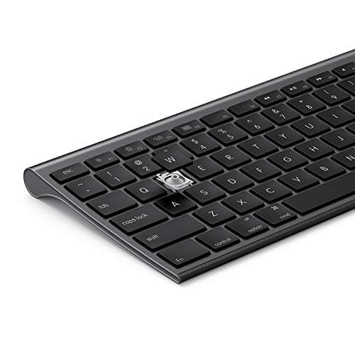 Multi-Device Keyboard for Mac OS/ iOS/ iPad OS, Jelly Comb Bluetooth Keyboard for MacBook Pro/Air, iMac, iPhone, iPad Pro/ Air/ Mini, New iPad| Connect Up To 3 Devices (Space Gray, Rechargeable) image