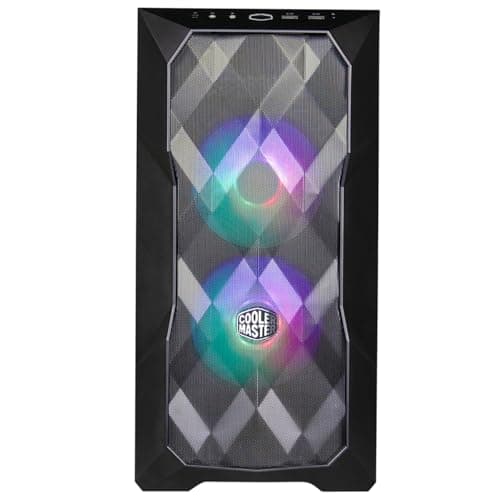 Cooler Master TD300 Micro ATX Mini Tower Black Tempered Glass Side Panel Mesh image