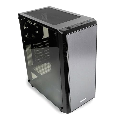 Zalman S4 ATX Mid Tower Black with Tinted Acrylic Side Panel and USB 3.2 Gen 1 Type-A, USB 2.0 Type-A image